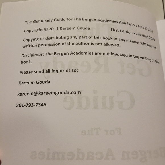 The Get Ready Guide for The Bergen Academies Admission Test, 2nd Edition - Picture 3 of 3